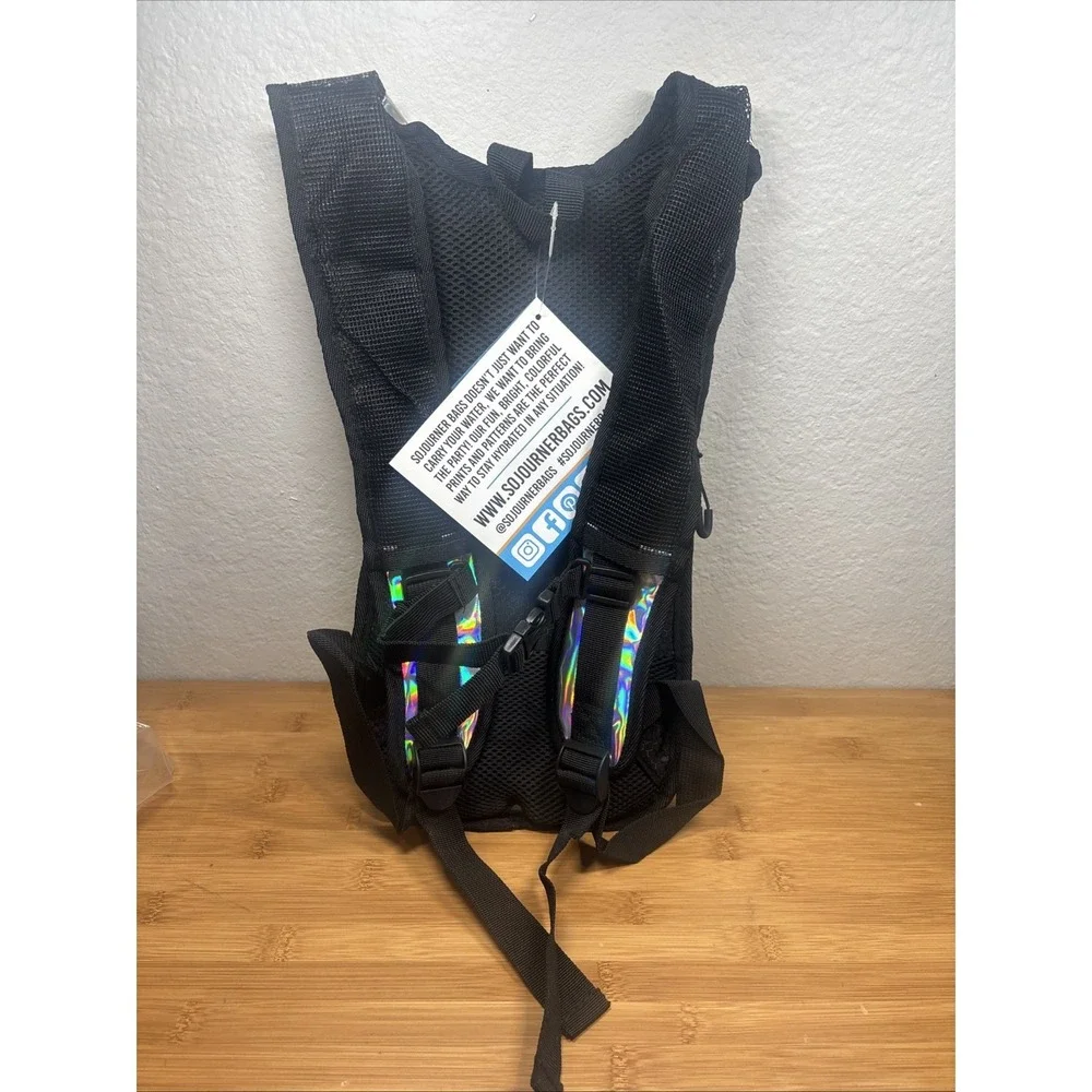 SOJOURNER Hydration Pack Backpack - 2L Water Bladder- Holographic - Silver